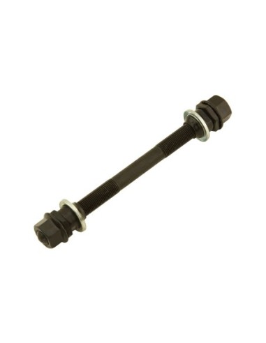 Hub Axle 3/8x140mm 5/16 Cone Black.